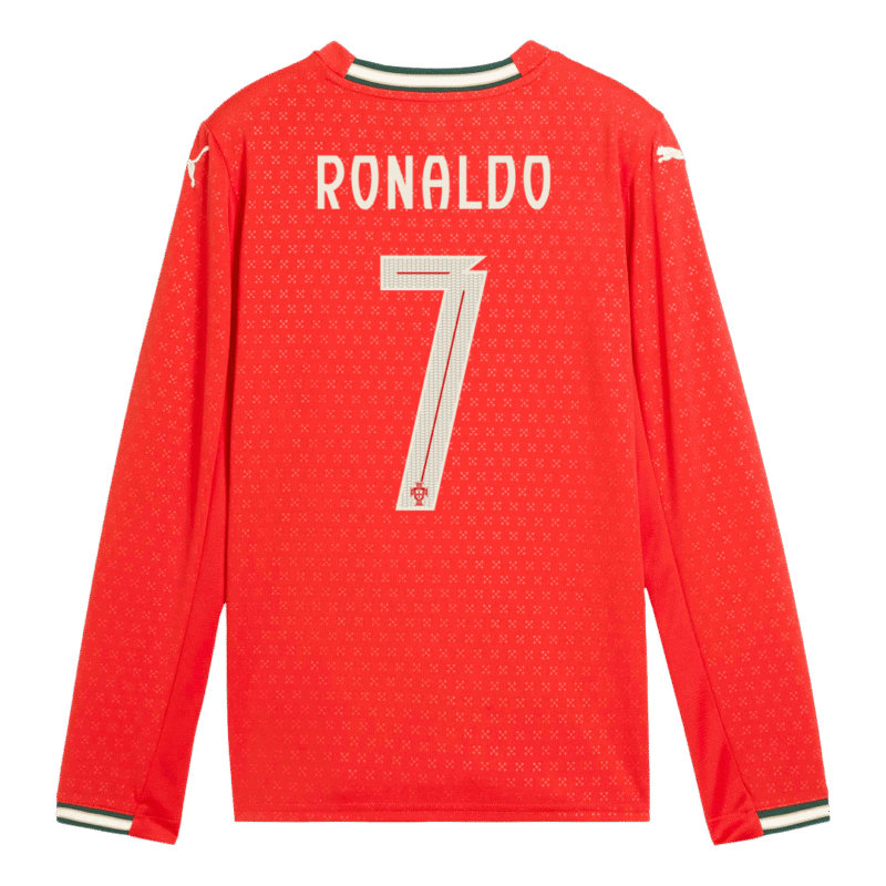 RONALDO #7 Portugal Home Langarm Fußballtrikot 2025