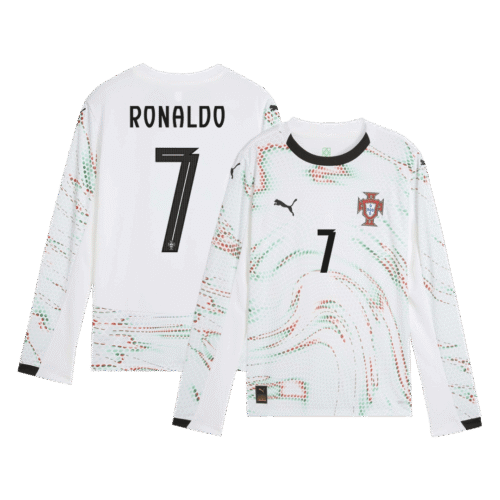 RONALDO #7 Portugal Auswärts Langarm Fußballtrikot 2025