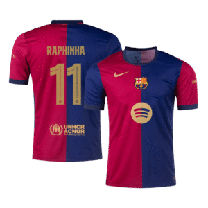 RAPHINHA #11 Barcelona Home Soccer Jersey 2024/25 - UCL(Spotify Logo Without Text)