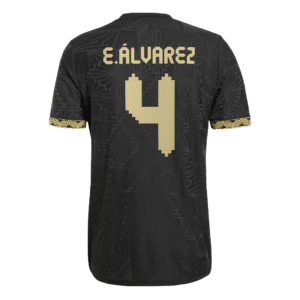 E.ÁLVAREZ #4 Mexico Third Away Authentic Soccer Jersey 2025 -Gold Cup