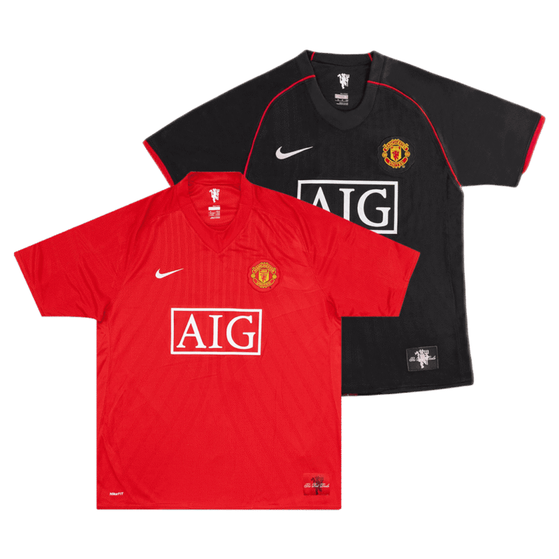 Maillot Vintage Manchester United Home 07/08 & Maillot Vintage Manchester United Away 07/08