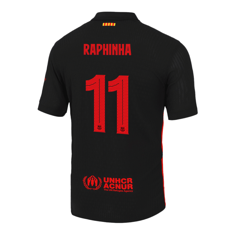 RAPHINHA #11 Barcelona Away Authentic Soccer Jersey 2024/25 - UCL