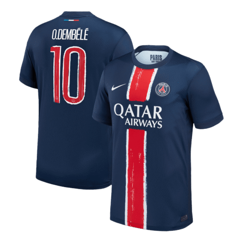 O.DEMBÉLÉ #10 PSG Home Soccer Jersey 2024/25 -UCL