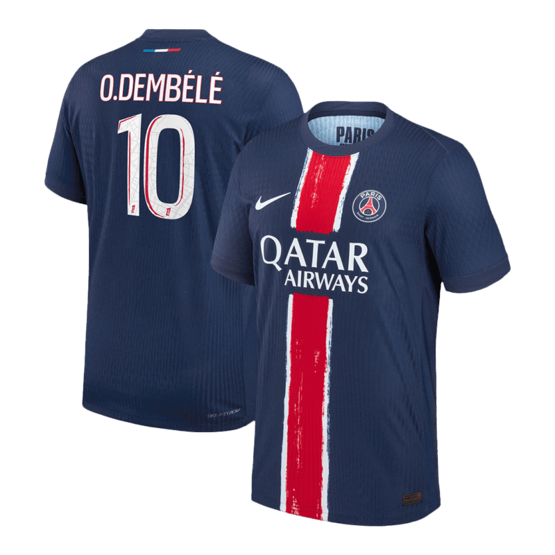 O.DEMBÉLÉ #10 PSG Home Authentic Soccer Jersey 2024/25
