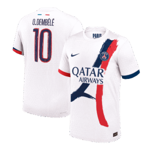 O.DEMBÉLÉ #10 PSG Away Authentic Soccer Jersey 2024/25 - UCL