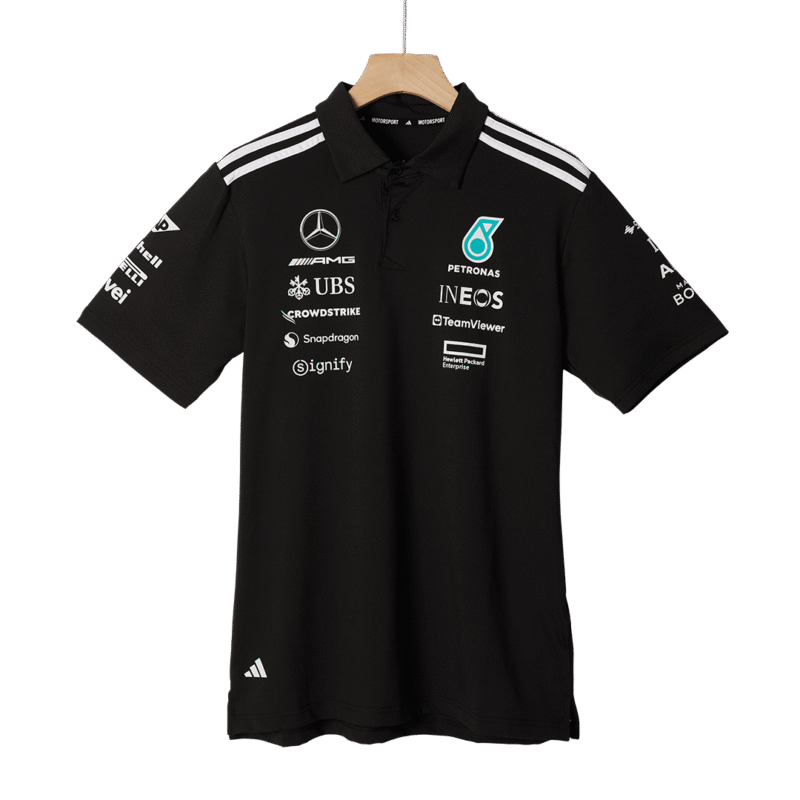 Polo de l'équipe Mercedes AMG Petronas F1 2025 noir