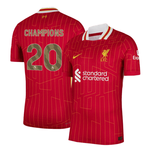 CHAMPIONS #20 Liverpool Home Authentic Soccer Jersey 2024/25