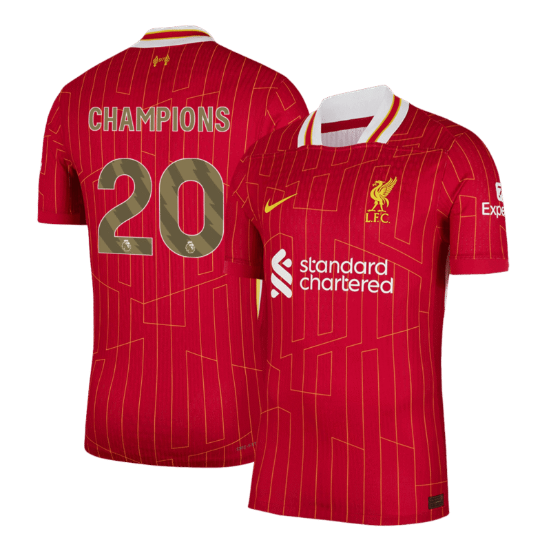 CHAMPIONS #20 Liverpool Home Authentic Soccer Jersey 2024/25