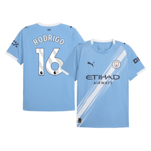 RODRIGO #16 Manchester City Home Soccer Jersey 2025/26