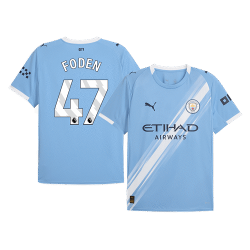FODEN #47 Manchester City Home Soccer Jersey 2025/26