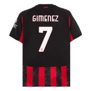 GIMENEZ #7 AC Milan Home Soccer Jersey 2025/26