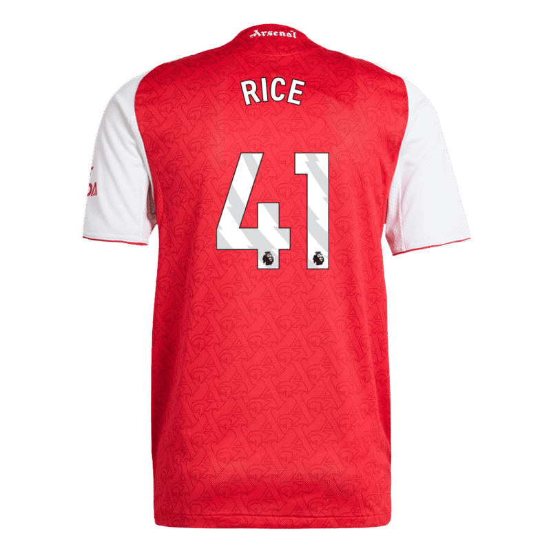 RICE #41 Arsenal Home Authentic Soccer Jersey 2025/26
