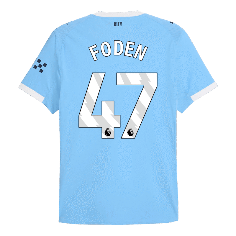 FODEN #47 Manchester City Home Authentic Soccer Jersey 2025/26