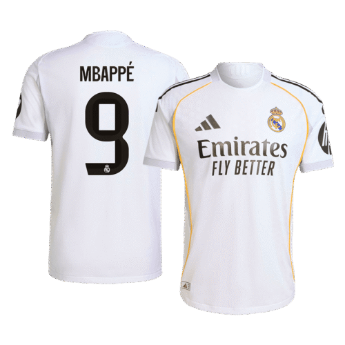 MBAPPÉ #9 Real Madrid Home Authentic Soccer Jersey 2025/26