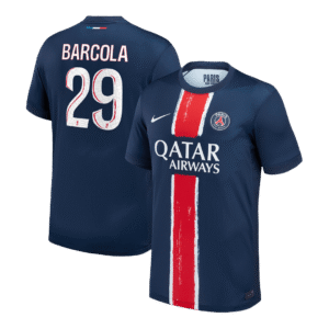 BARCOLA #29 PSG Home Authentic Soccer Jersey 2024/25