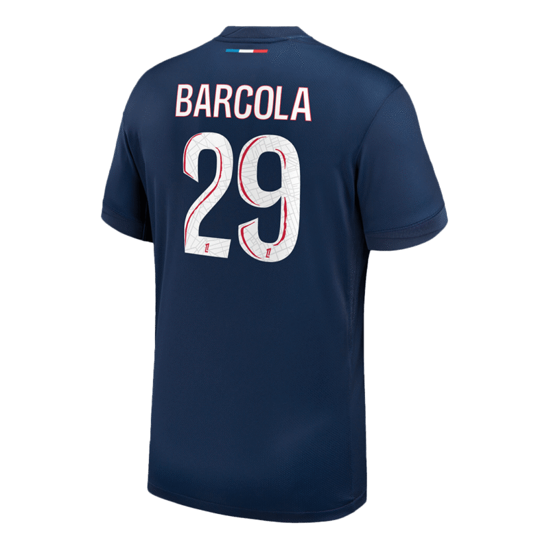BARCOLA #29 PSG Home Authentic Soccer Jersey 2024/25