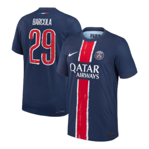 BARCOLA #29 PSG Home Authentic Soccer Jersey 2024/25 - UCL