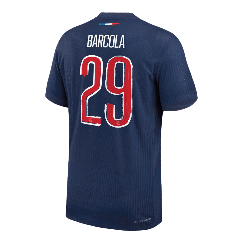 BARCOLA #29 PSG Home Authentic Soccer Jersey 2024/25 - UCL