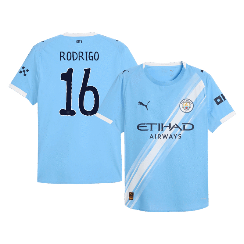 RODRIGO #16 Manchester City Home Authentic Soccer Jersey 2025/26 - Club World Cup