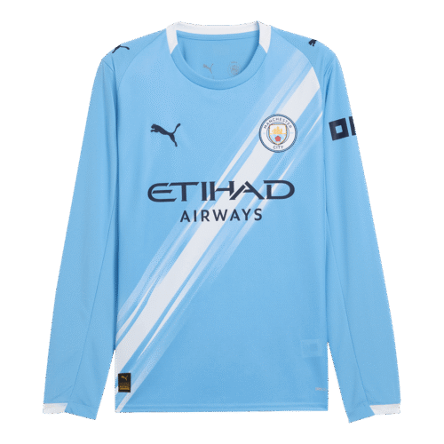 Manchester City Home Long Sleeve Soccer Jersey 2025/26
