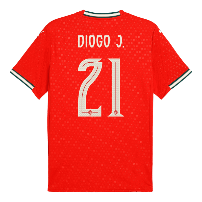 DIOGO J. #21 Portugal Home Soccer Jersey 2025