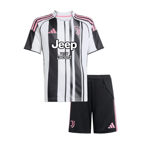 Juventus Home Kids Soccer Jerseys Kit 2025/26