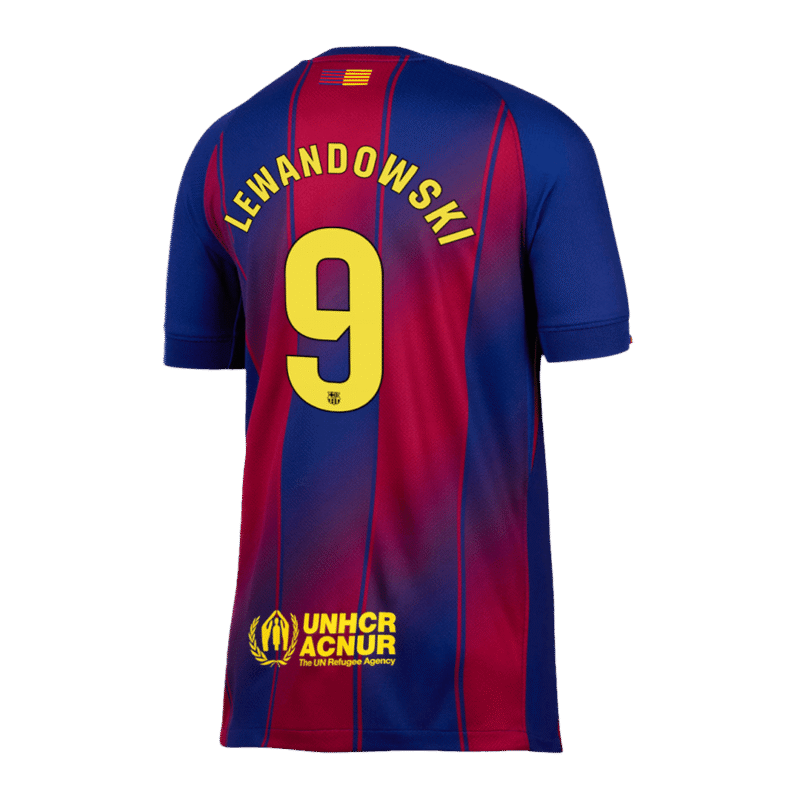 LEWANDOWSKI #9 Barcelona Home Soccer Jersey 2025/26