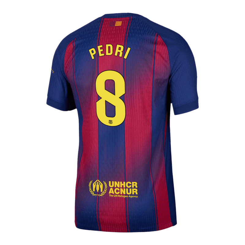 PEDRI #8 Barcelona Home Authentic Soccer Jersey 2025/26