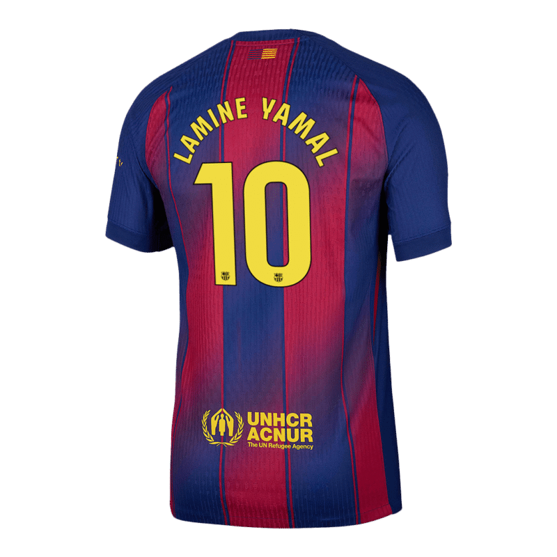 LAMINE YAMAL #10 Barcelona Home Authentic Soccer Jersey 2025/26