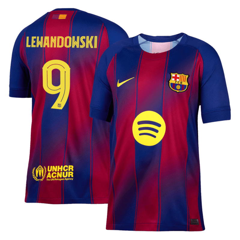 LEWANDOWSKI #9 Barcelona Home Soccer Jersey 2025/26 -UCL