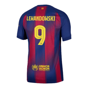 LEWANDOWSKI #9 Barcelona Home Authentic Soccer Jersey 2025/26 - UCL