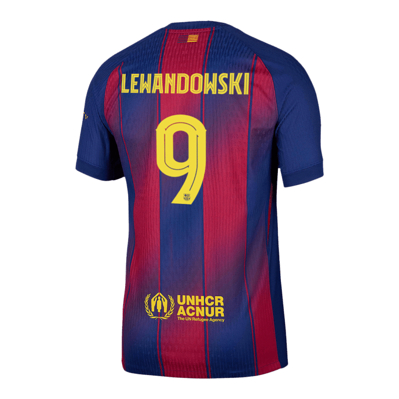 LEWANDOWSKI #9 Barcelona Home Authentic Soccer Jersey 2025/26 - UCL