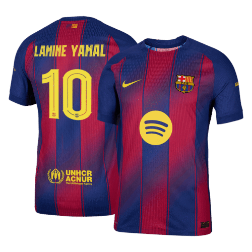 LAMINE YAMAL #10 Barcelona Home Authentic Soccer Jersey 2025/26 - UCL