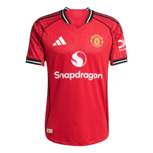 B.FERNANDES #8 Manchester United Home Authentic Soccer Jersey 2025/26