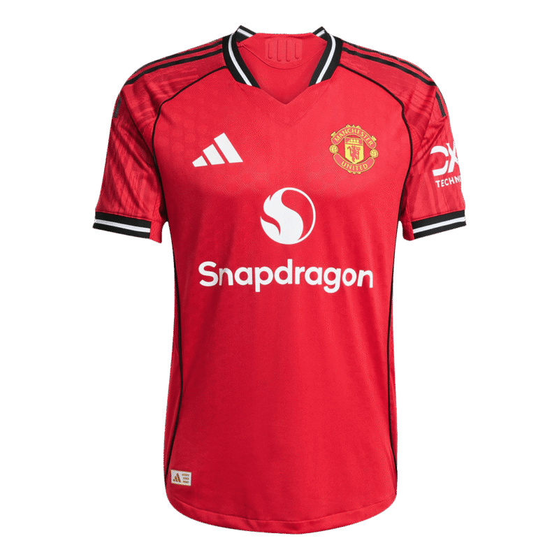 B.FERNANDES #8 Manchester United Home Authentic Soccer Jersey 2025/26