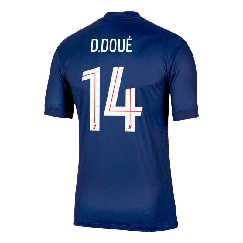 D.DOUÉ #14 PSG Home Soccer Jersey 2025/26