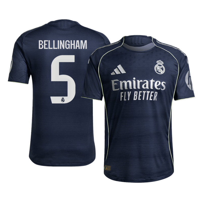 BELLINGHAM #5 Real Madrid Away Authentic Soccer Jersey 2025/26