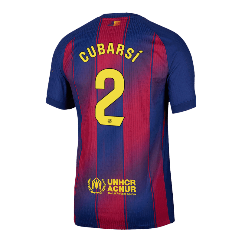 CUBARSÍ #2 Barcelona Home Authentic Soccer Jersey 2025/26