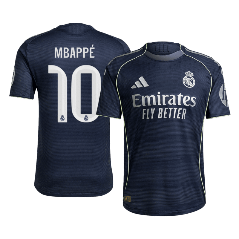 MBAPPÉ #10 Real Madrid Away Authentic Soccer Jersey 2025/26
