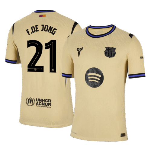 F.DE JONG #21 Barcelona Away Authentic Soccer Jersey 2025/26 - UCL