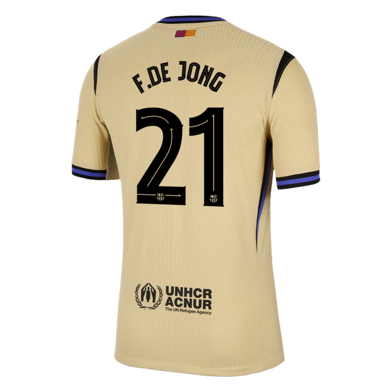 F.DE JONG #21 Barcelona Away Authentic Soccer Jersey 2025/26 - UCL