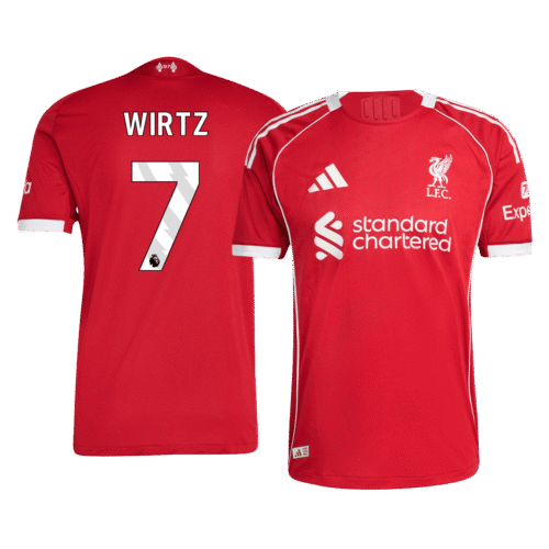 WIRTZ #7 Liverpool Home Authentic Soccer Jersey 2025/26