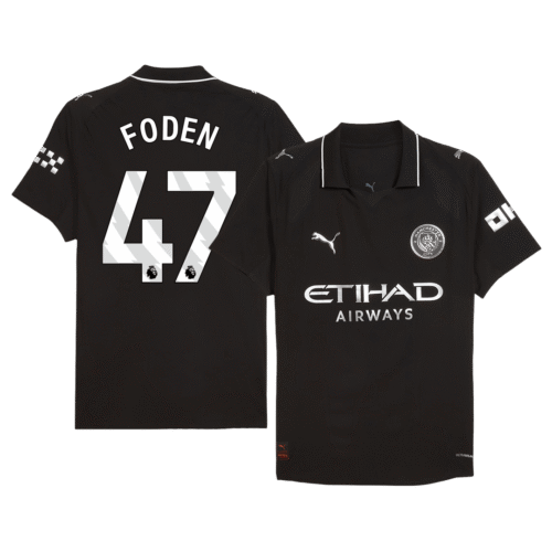 FODEN #47 Manchester City Away Authentic Soccer Jersey 2025/26