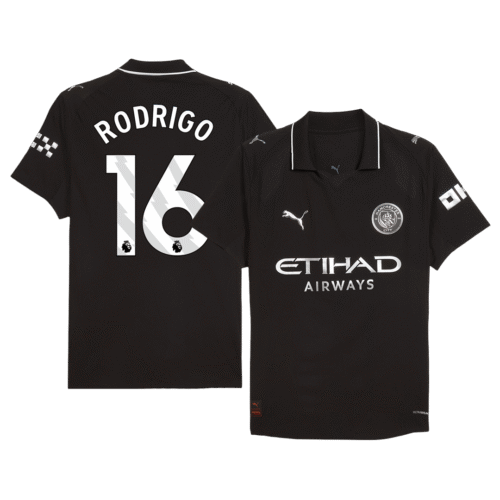 RODRIGO #16 Manchester City Away Authentic Soccer Jersey 2025/26