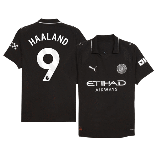 HAALAND #9 Manchester City Away Authentic Soccer Jersey 2025/26