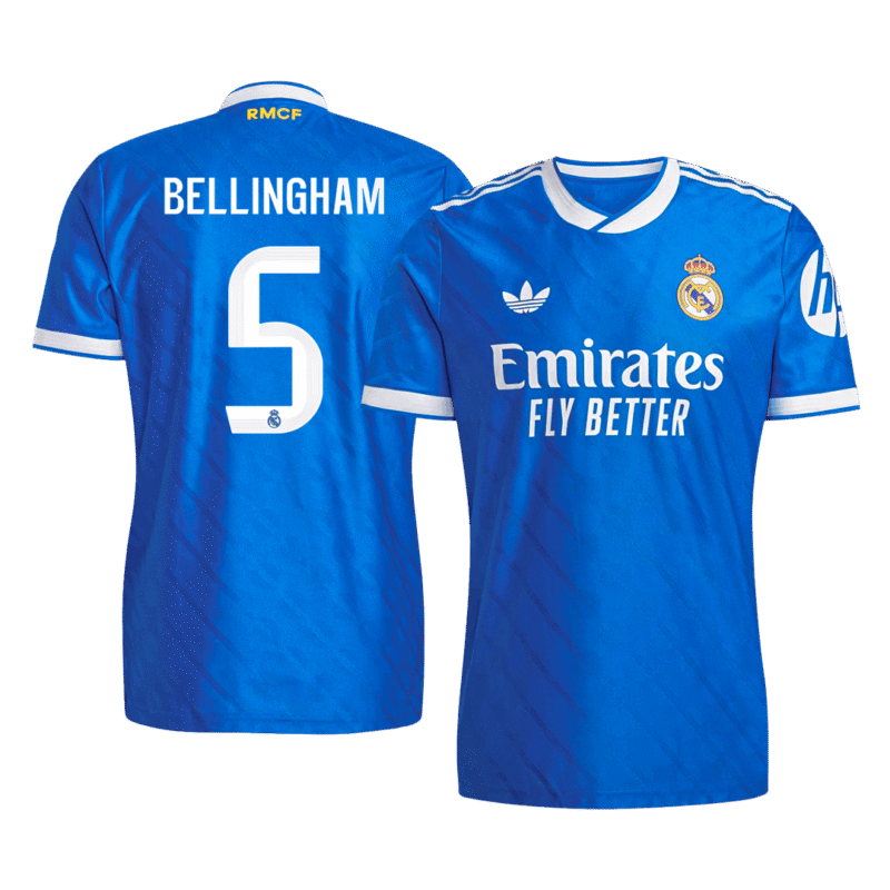 BELLINGHAM #5 Real Madrid Third Away Authentic Soccer Jersey 2025/26