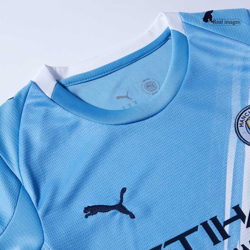Manchester City Home Kids Soccer Jerseys Full Kit 2025/26
