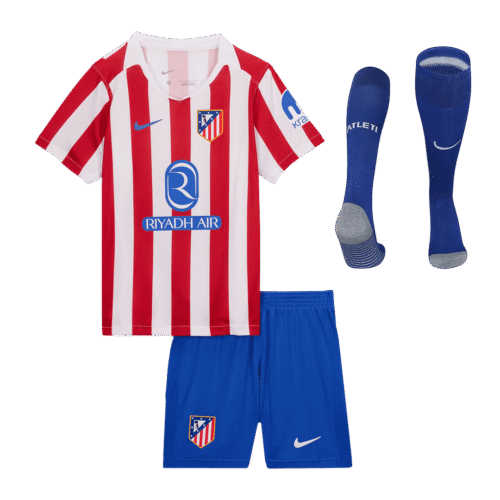 Atletico Madrid Home Kids Soccer Jerseys Full Kit 2025/26