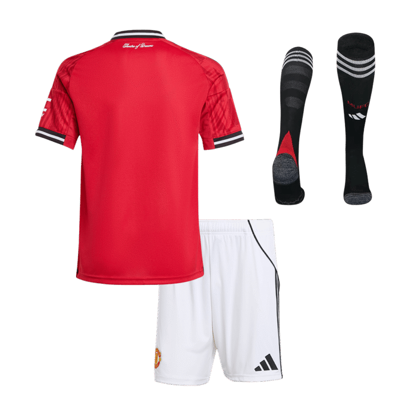 Manchester United Home Kids Soccer Jerseys Full Kit 2025/26