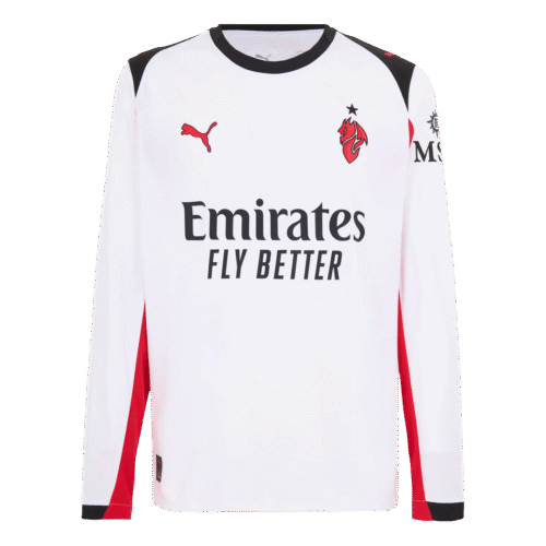 606055_1 AC Milan Away Long Sleeve Soccer Jersey 2025/26